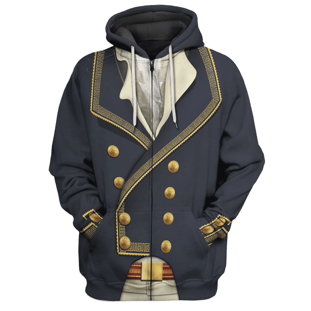  CustomsPig Marquis de Lafayette American Revolutionary War Costume Hoodie Sweatshirt T-Shirt Tracksuit -  CustomsPig.com