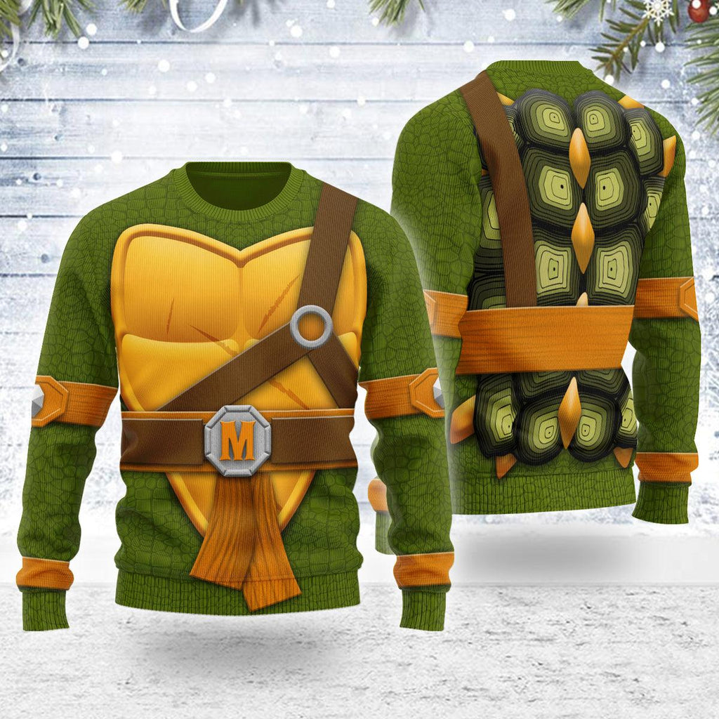 CustomsPig Merry Christmas Michelangelo Unisex Wool Sweater - CustomsPig.com