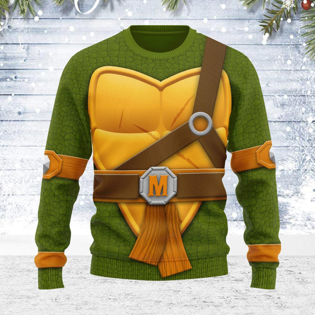 CustomsPig Merry Christmas Michelangelo Unisex Wool Sweater - CustomsPig.com