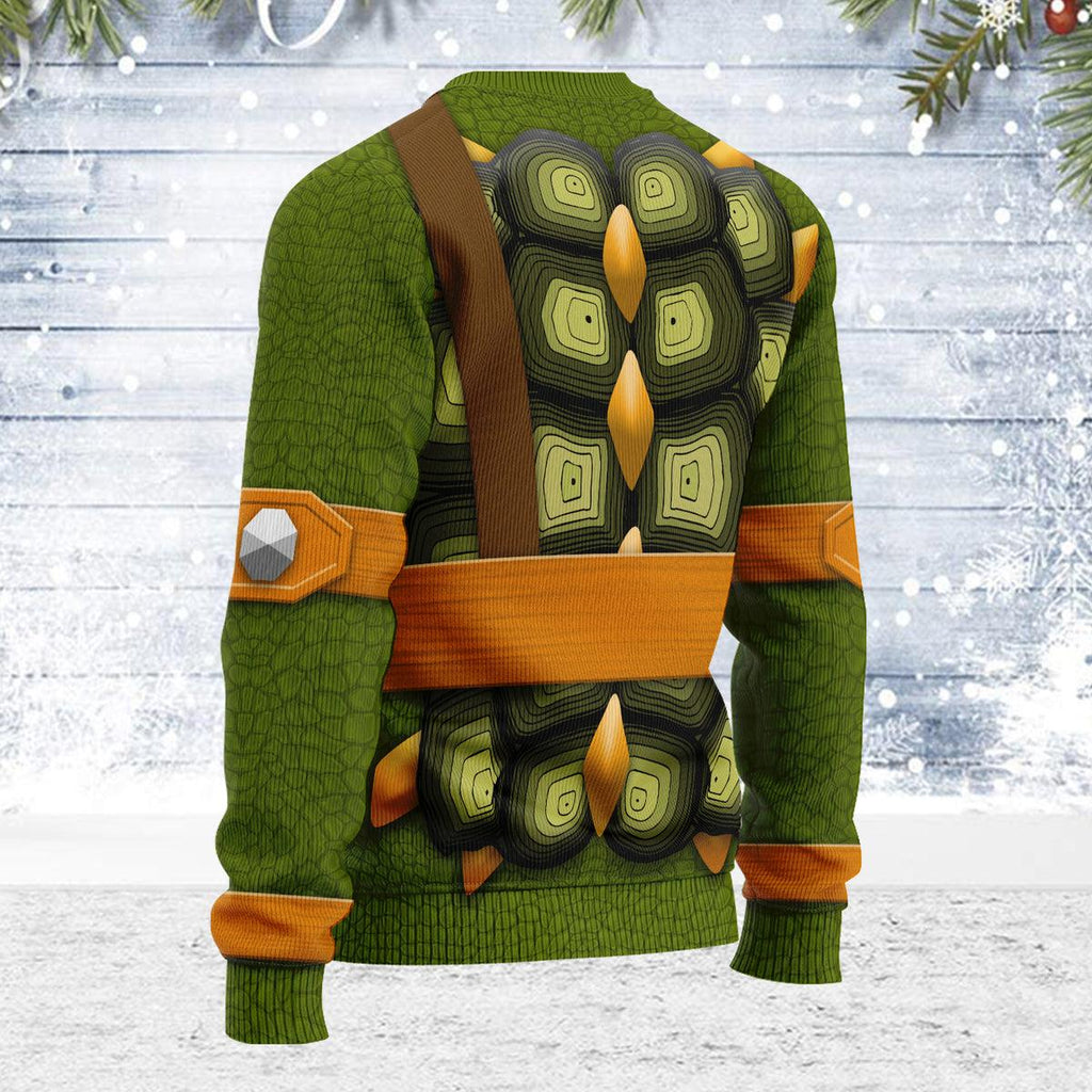 CustomsPig Merry Christmas Michelangelo Unisex Wool Sweater - CustomsPig.com