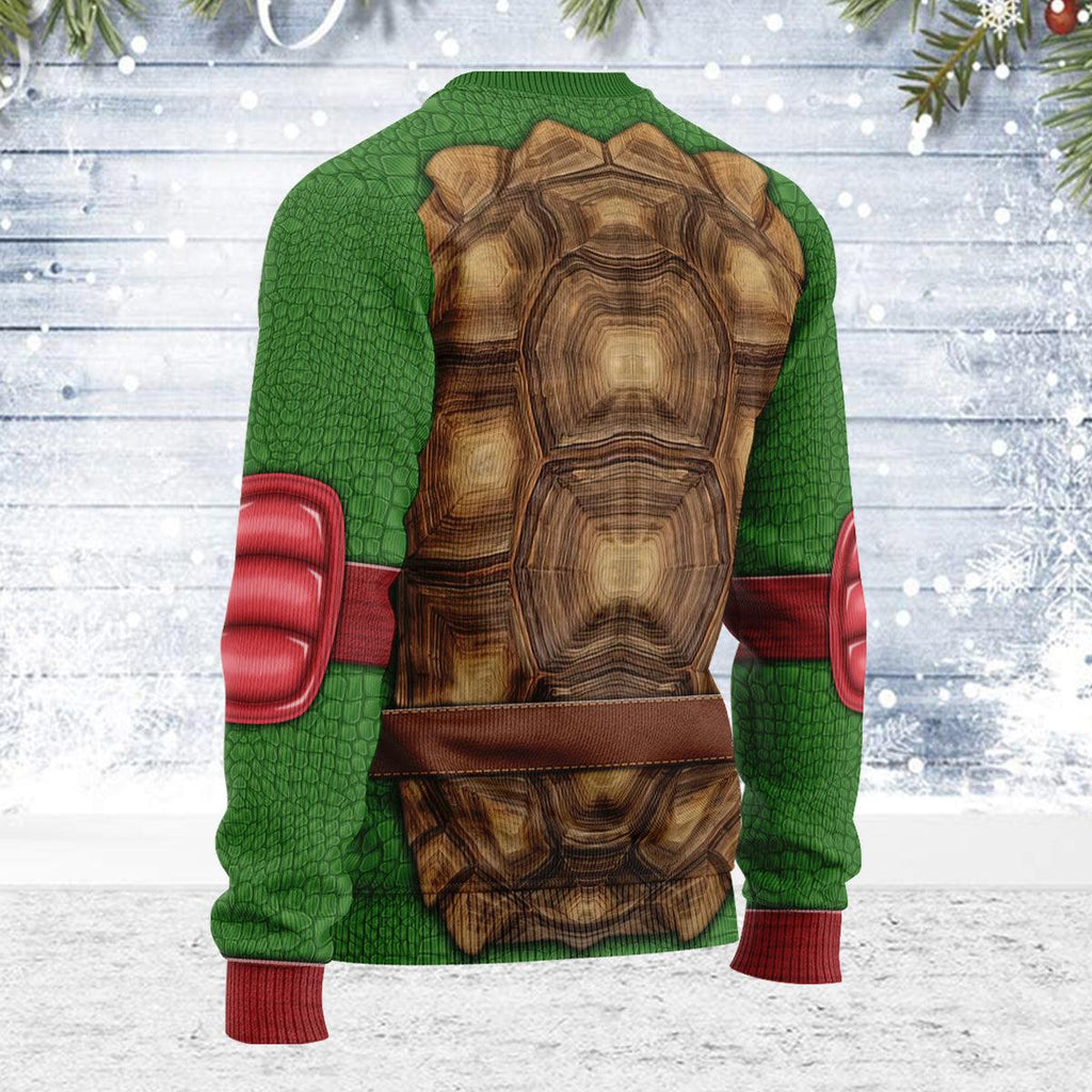 CustomsPig Merry Christmas Raphael Ninja Turtle Unisex Wool Sweater - CustomsPig.com