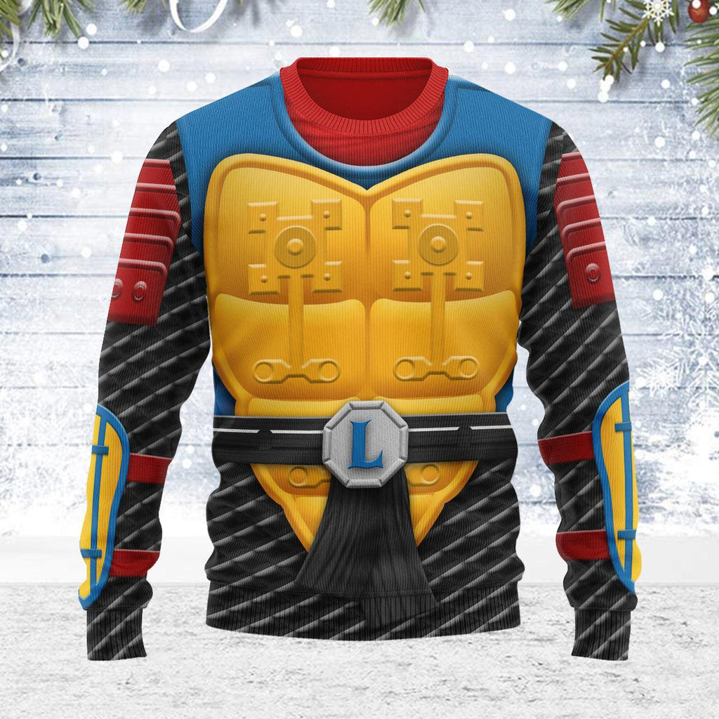 CustomsPig Merry Christmas Ultimates! Sewer Samurai Leonardo Unisex Wool Sweater - CustomsPig.com