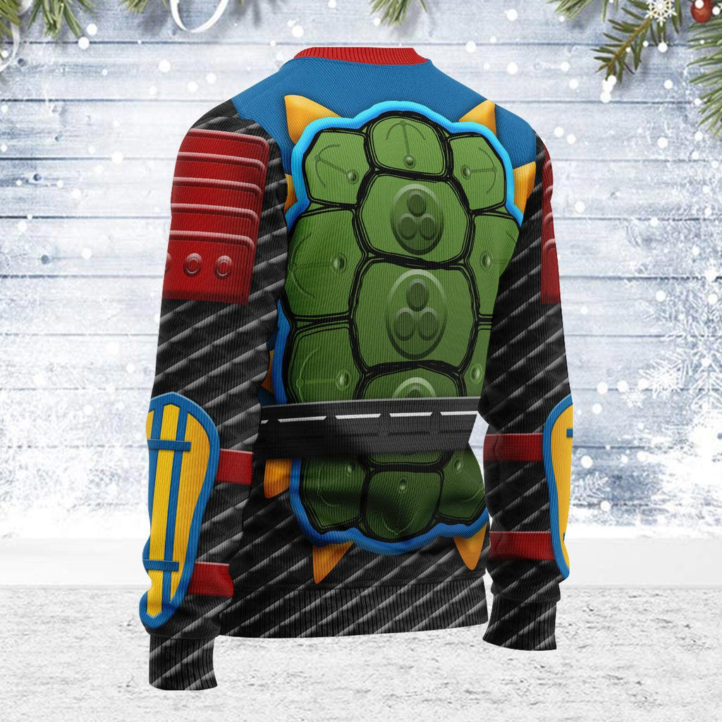 CustomsPig Merry Christmas Ultimates! Sewer Samurai Leonardo Unisex Wool Sweater - CustomsPig.com