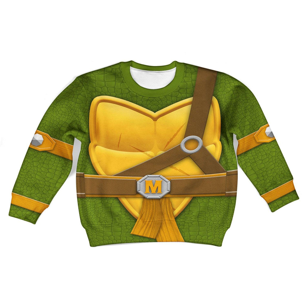 CustomsPig Michelangelo Costume Cosplay Kid Hoodie Sweatshirt T-Shirt - CustomsPig.com