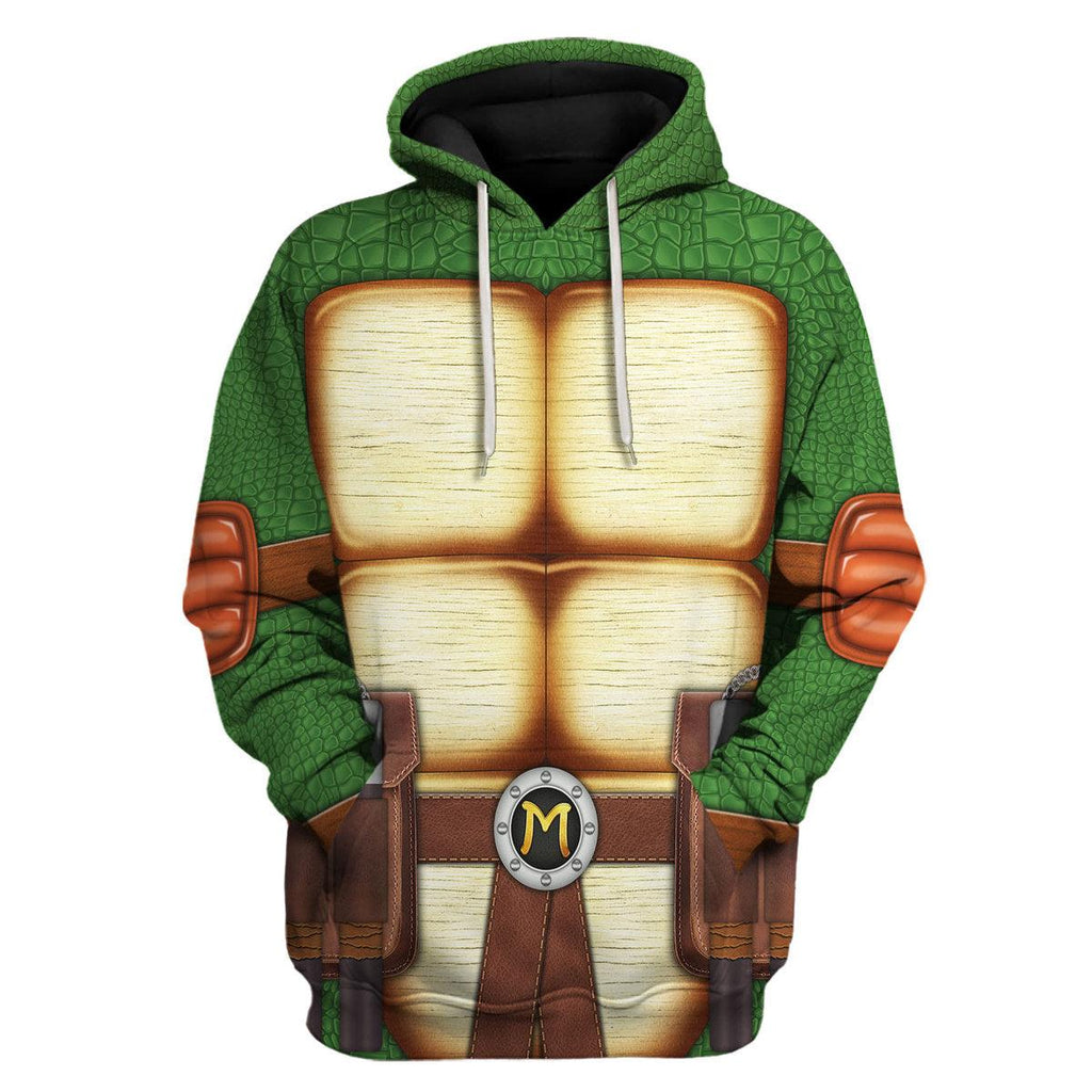 CustomsPig Michelangelo Ninja Turtles Costume Hoodie Sweatshirt T-Shirt ZipHoodie Sweatpants - CustomsPig.com