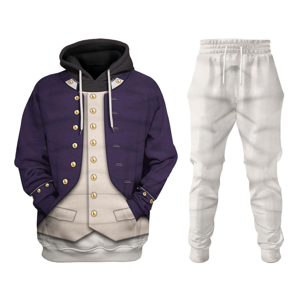 CustomsPig Midshipman-1806 Uniform All Over Print Hoodie Sweatshirt T-Shirt Tracksuit - DucG