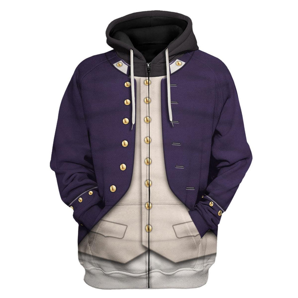 CustomsPig Midshipman-1806 Uniform All Over Print Hoodie Sweatshirt T-Shirt Tracksuit - DucG