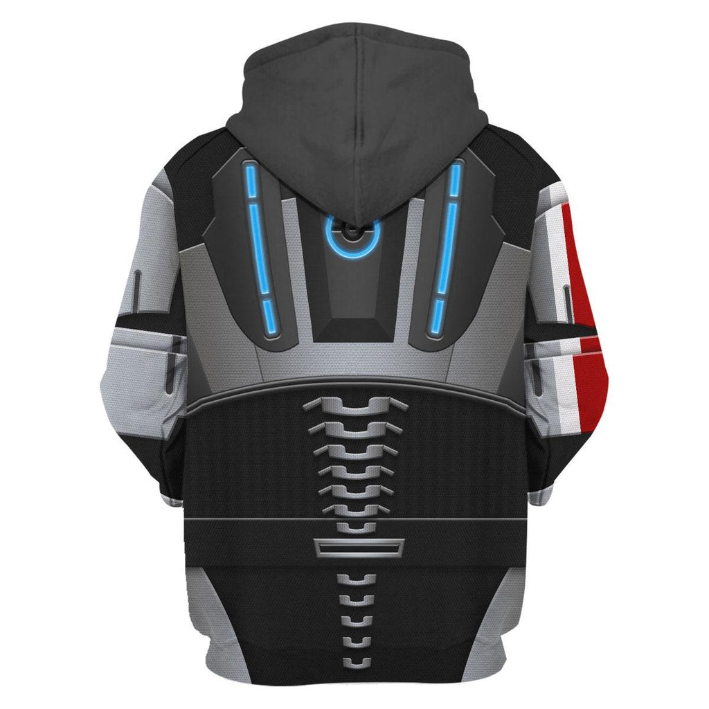 CustomsPig N7 Armor Hoodie Sweatshirt T-shirt Sweatpants Outfit Cosplay Costumes - CustomsPig.com