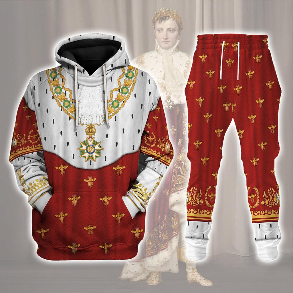 CustomsPig Napoleon I in Coronation Robes Costume All Over Print Hoodie Sweatshirt T-Shirt Tracksuit - CustomsPig.com