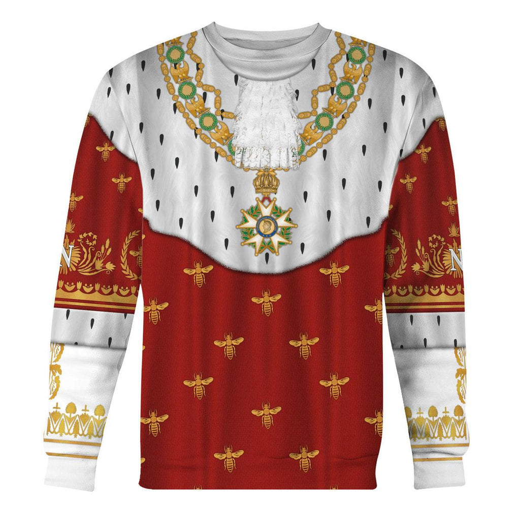 CustomsPig Napoleon I in Coronation Robes Costume All Over Print Hoodie Sweatshirt T-Shirt Tracksuit - CustomsPig.com