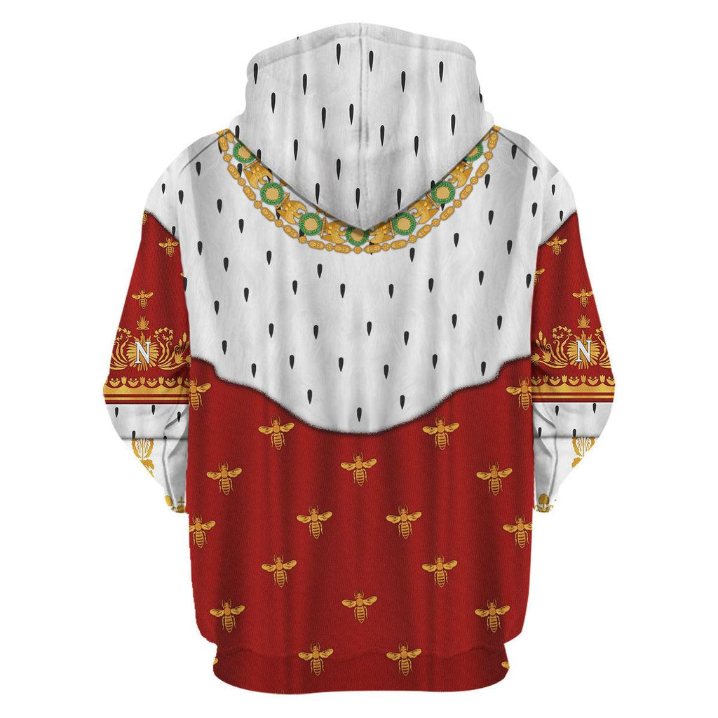 CustomsPig Napoleon I in Coronation Robes Costume All Over Print Hoodie Sweatshirt T-Shirt Tracksuit - CustomsPig.com