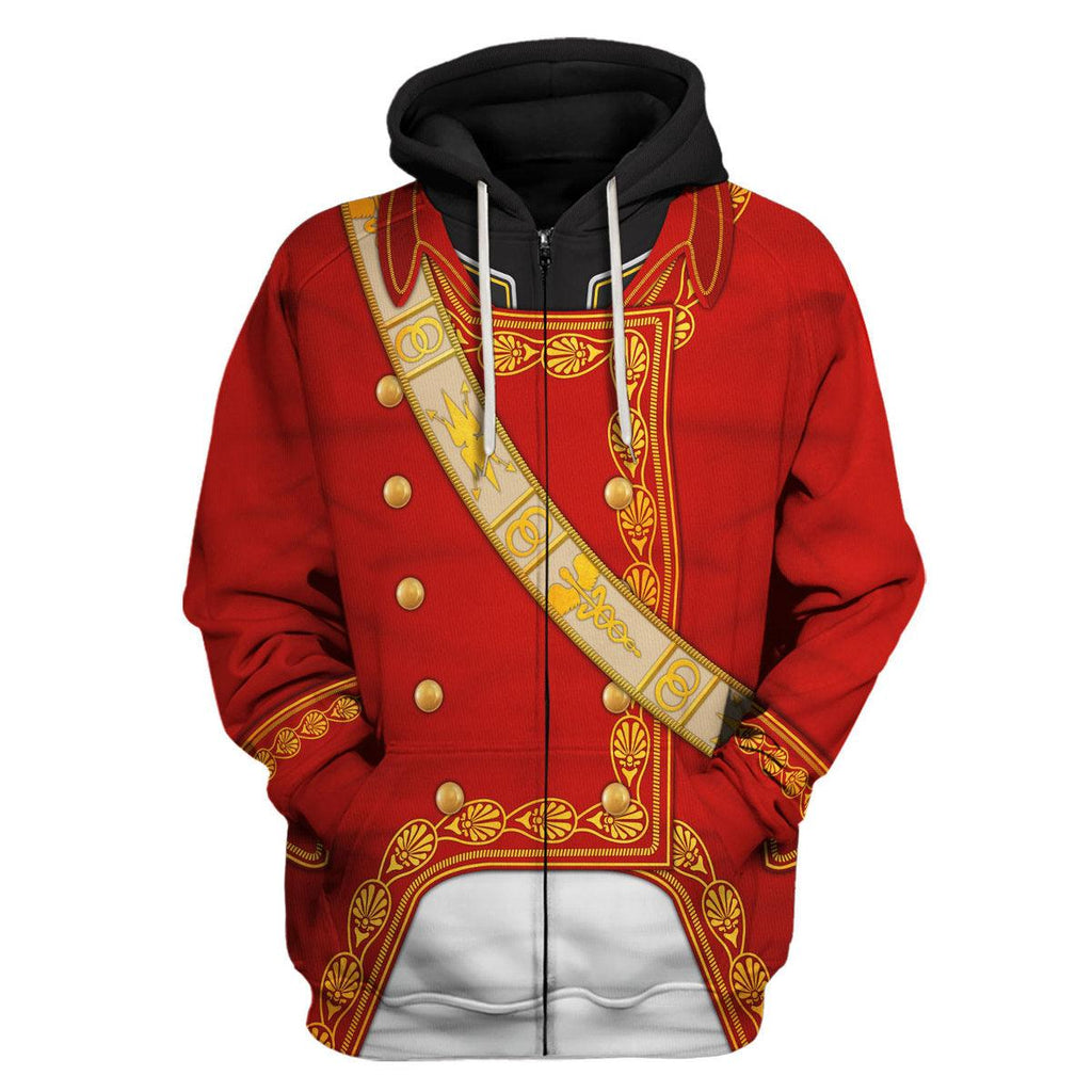 CustomsPig Napoleon I in First Consul Uniform All Over Print Hoodie Sweatshirt T-Shirt Tracksuit - CustomsPig.com