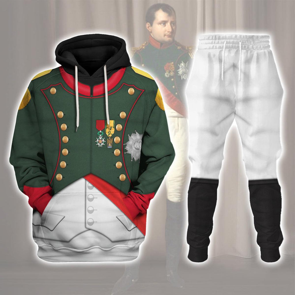 CustomsPig Napoleon I In His Chasseur Uniform All Over Print Hoodie Sweatshirt T-Shirt Tracksuit - CustomsPig.com