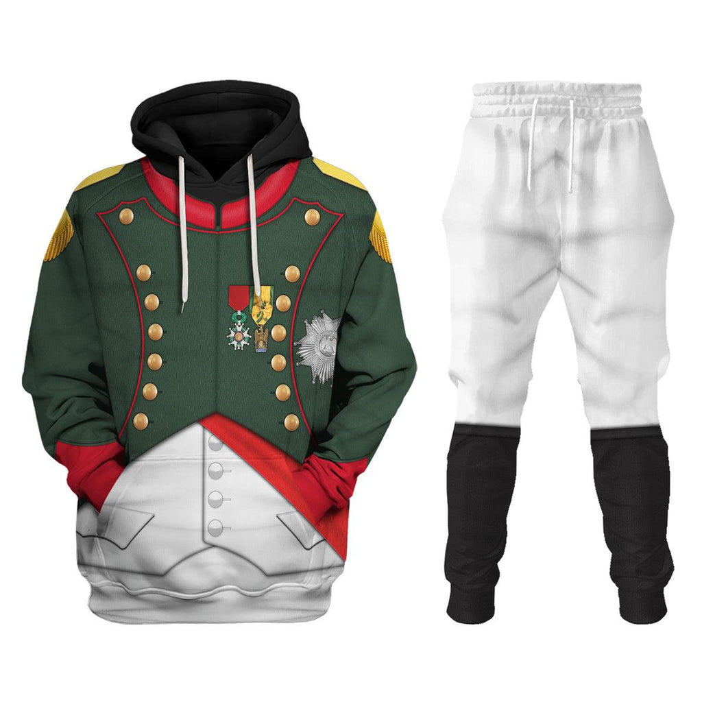 CustomsPig Napoleon I In His Chasseur Uniform All Over Print Hoodie Sweatshirt T-Shirt Tracksuit - CustomsPig.com