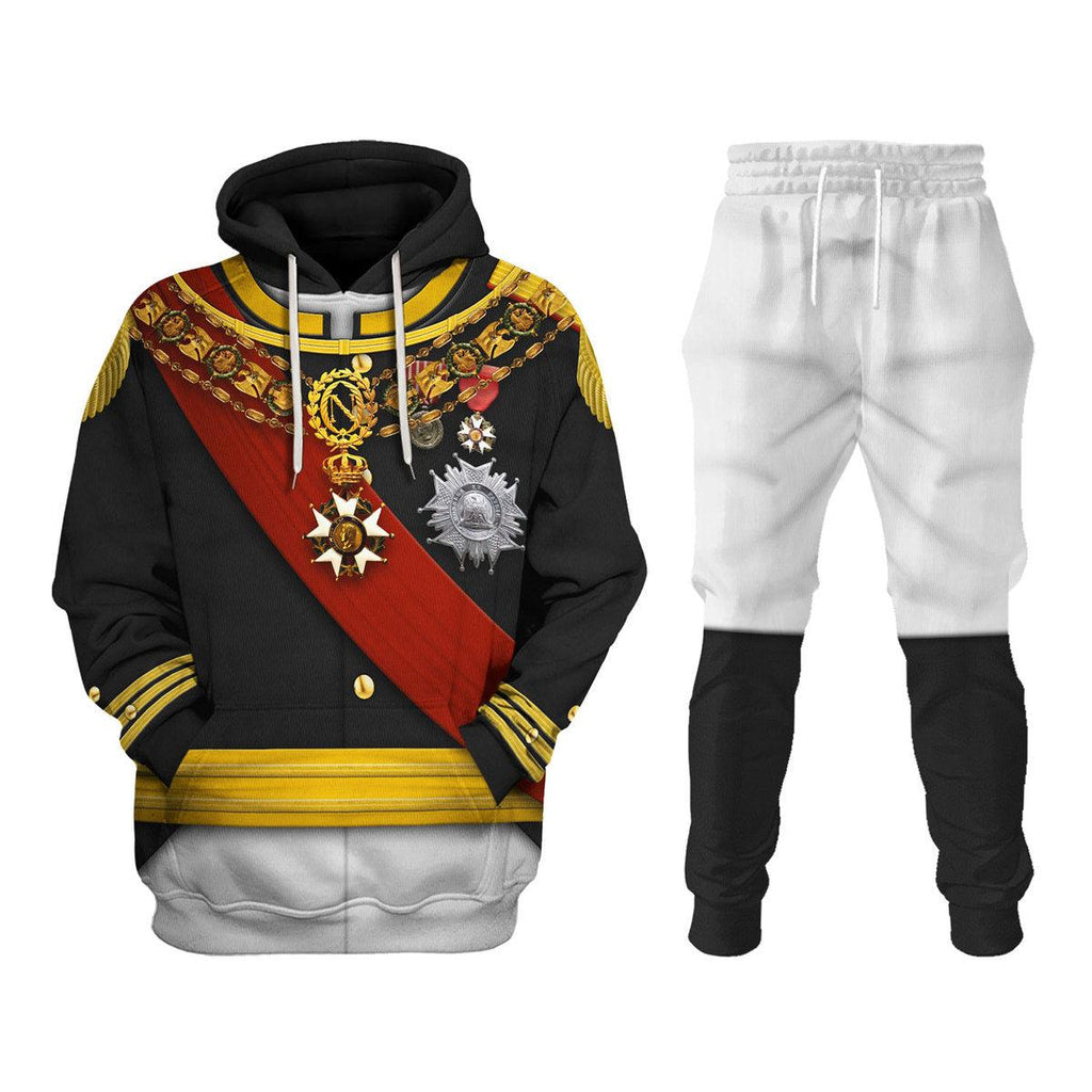 CustomsPig Napoleon III in Coronation Robes Uniform All Over Print Hoodie Sweatshirt T-Shirt Tracksuit - CustomsPig.com