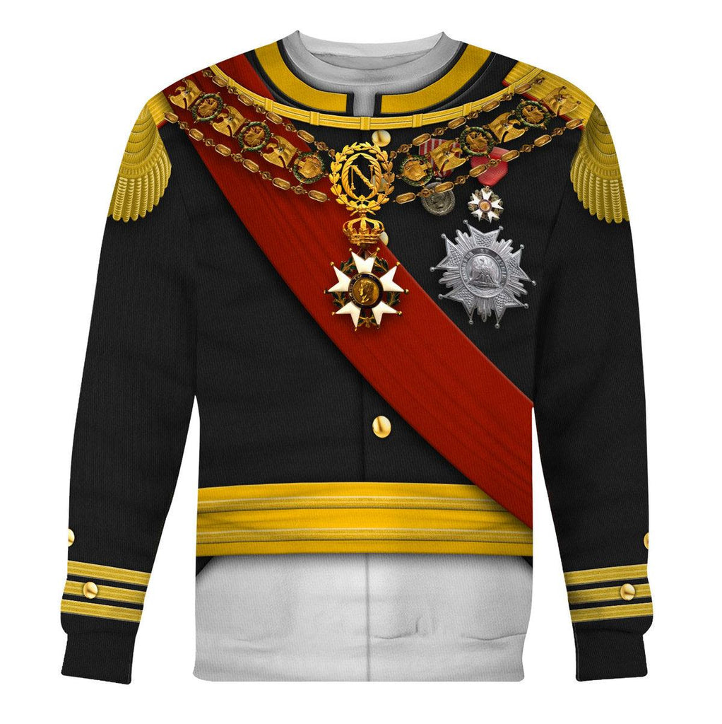 CustomsPig Napoleon III in Coronation Robes Uniform All Over Print Hoodie Sweatshirt T-Shirt Tracksuit - CustomsPig.com