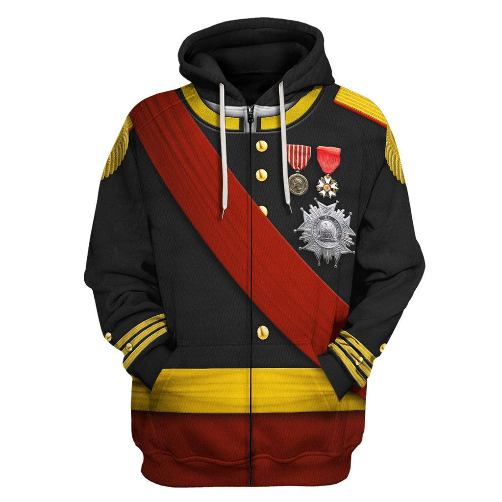 CustomsPig Napoleon III Uniform All Over Print Hoodie Sweatshirt T-Shirt Tracksuit - CustomsPig.com