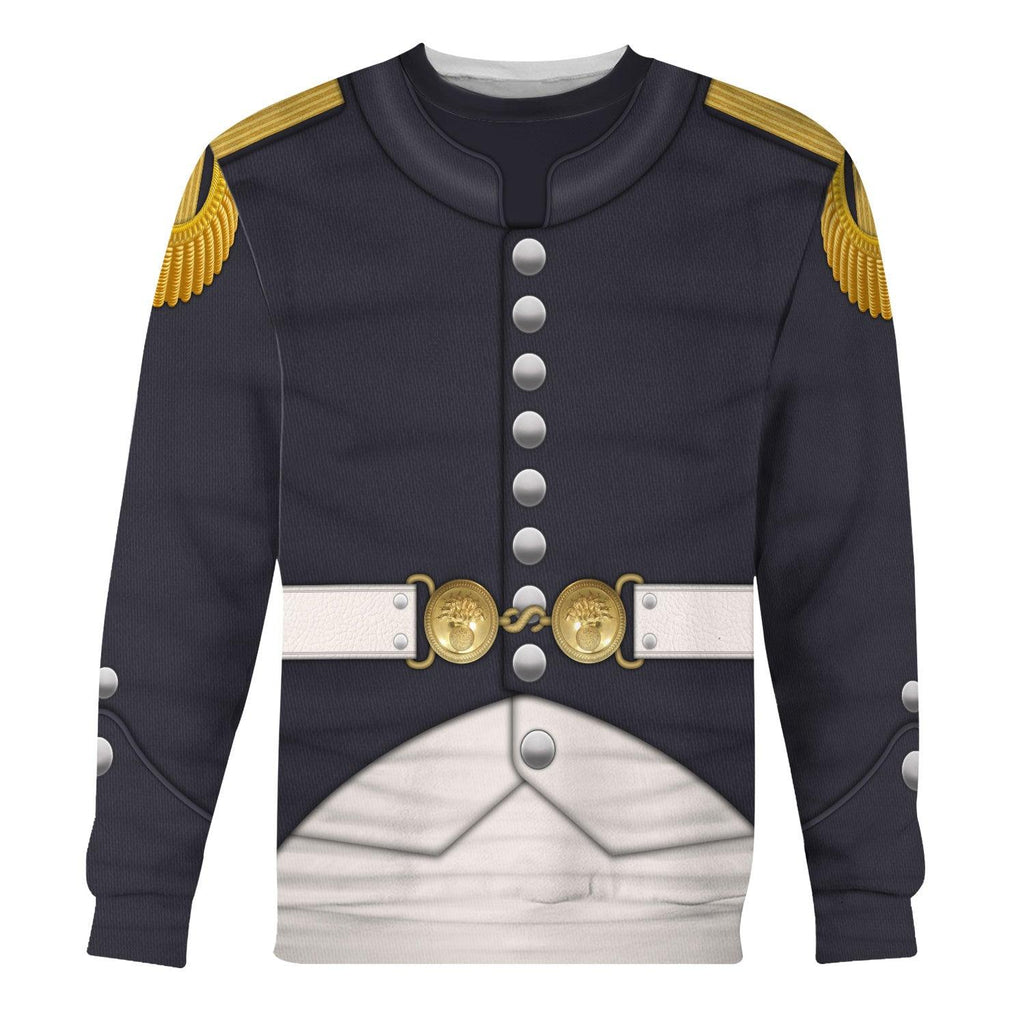 CustomsPig Napoleonic French Grenadier Officer-Campaign Dress (1806-1815) Uniform All Over Print Hoodie Sweatshirt T-Shirt Tracksuit - CustomsPig.com