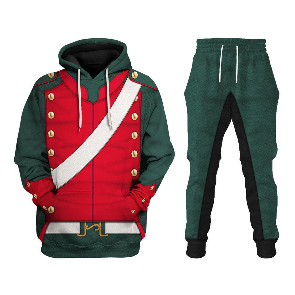 CustomsPig Napoleonic French Light Cavalry-Lancer (1812-1815) Uniform All Over Print Hoodie Sweatshirt T-Shirt Tracksuit - CustomsPig.com