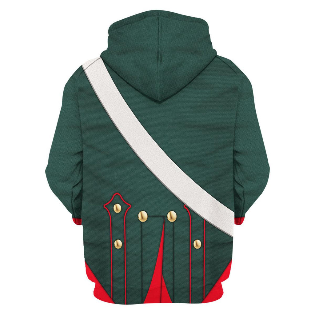 CustomsPig Napoleonic French Light Cavalry-Lancer (1812-1815) Uniform All Over Print Hoodie Sweatshirt T-Shirt Tracksuit - CustomsPig.com