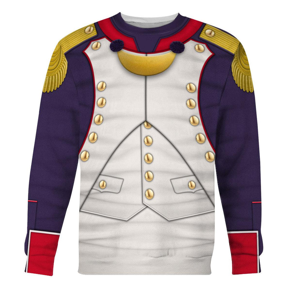 CustomsPig Napoleonic French Line Infantry Officer-1806-1815 Uniform All Over Print Hoodie Sweatshirt T-Shirt Tracksuit - CustomsPig.com