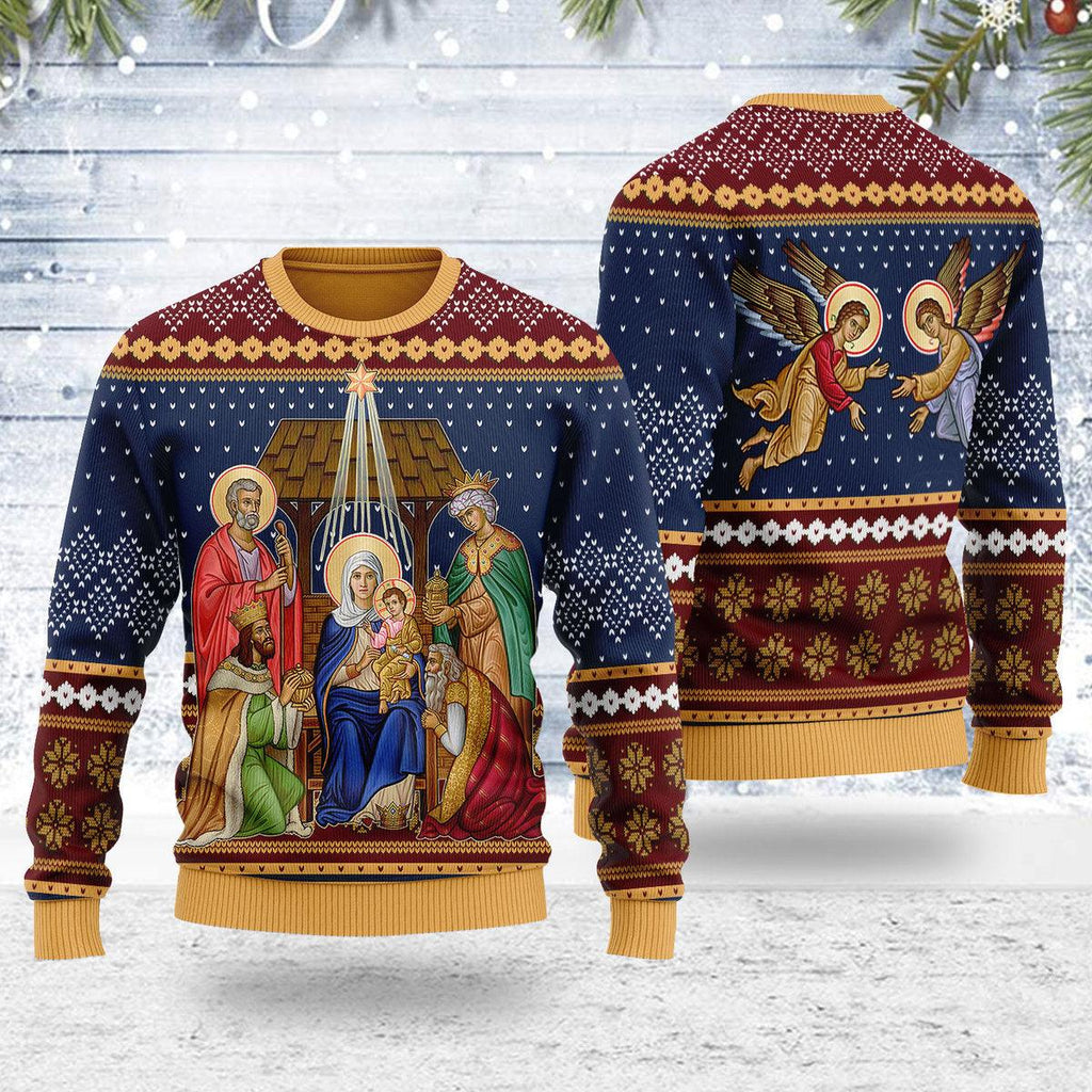 Gearhomie Nativity of Jesus Christ Christmas Sweater - Gearhomie.com