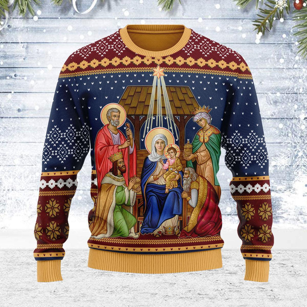 Gearhomie Nativity of Jesus Christ Christmas Sweater - Gearhomie.com