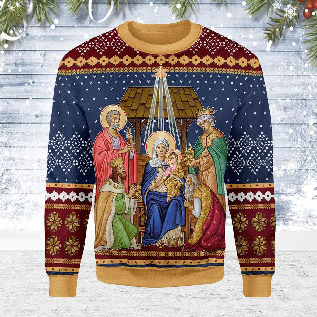 Gearhomie Nativity of Jesus Christ Christmas Sweater - Gearhomie.com