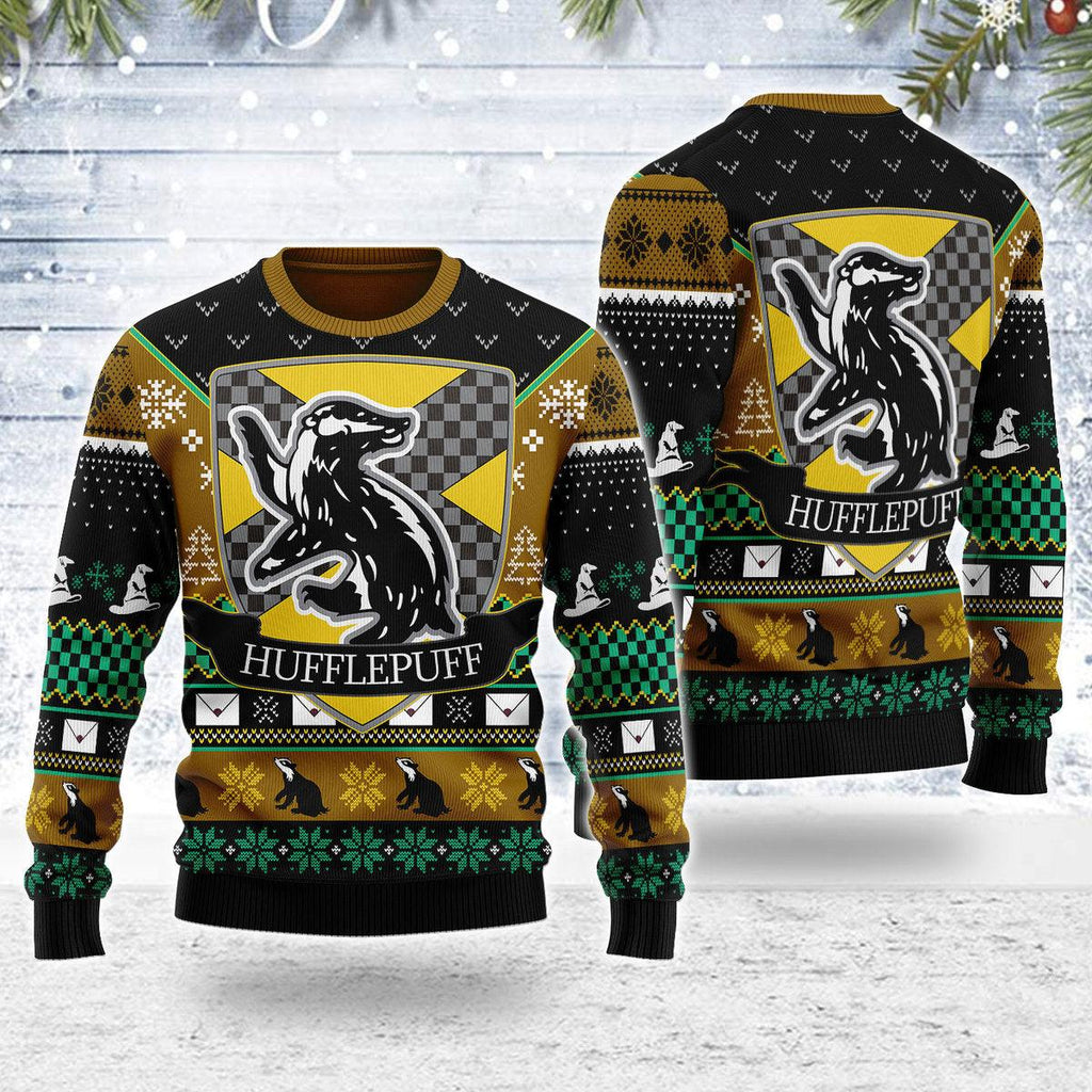 CustomsPig O Hufflepuff Night Christmas Sweater - CustomsPig.com