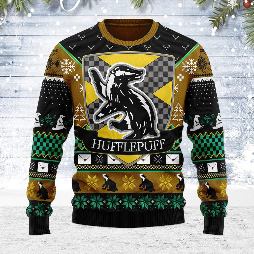 Gearhomie O Hufflepuff Night Christmas Sweater - Gearhomie.com