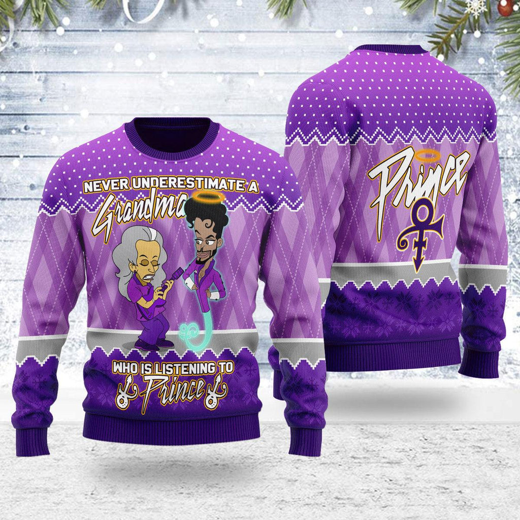 CustomsPig P vs Grandma Christmas Ugly Sweater - CustomsPig.com