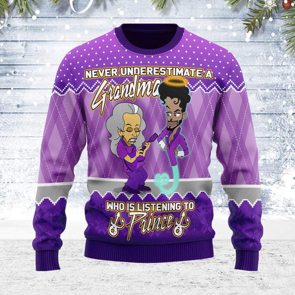 CustomsPig P vs Grandma Christmas Ugly Sweater - CustomsPig.com