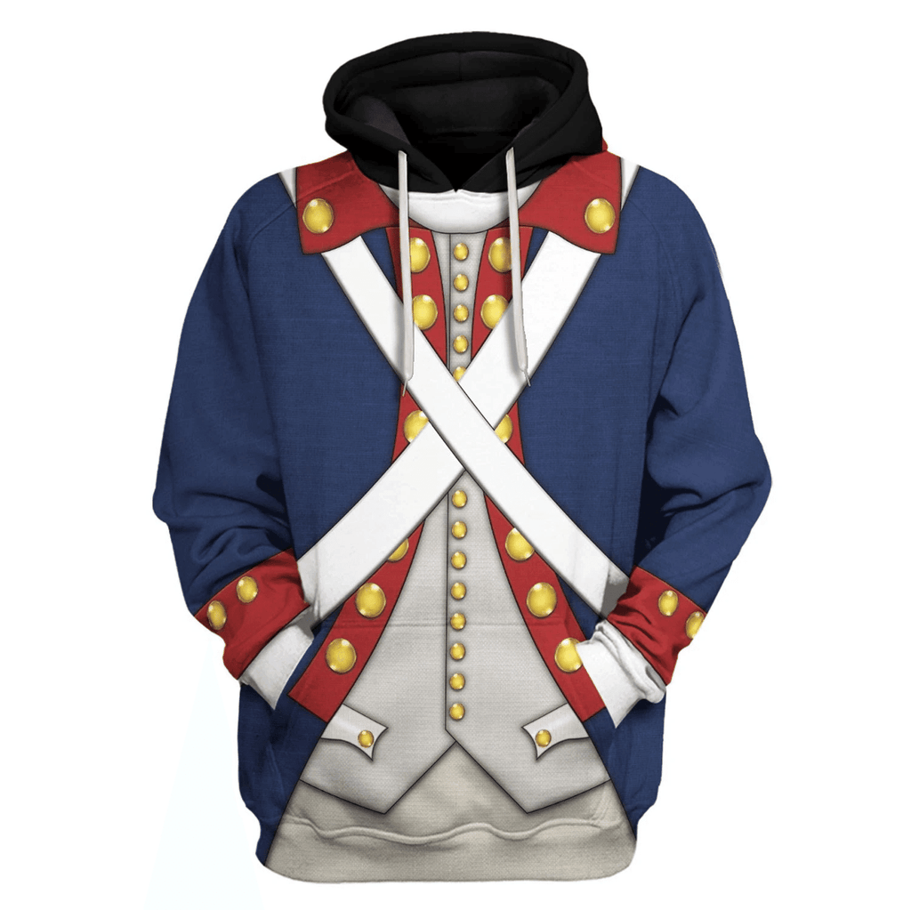  CustomsPig Patriot Soldier in American Revolution Costume Hoodie Sweatshirt T-Shirt Tracksuit -  CustomsPig.com