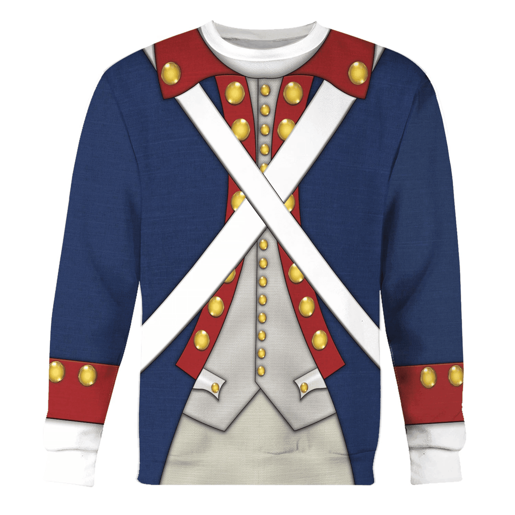  CustomsPig Patriot Soldier in American Revolution Costume Hoodie Sweatshirt T-Shirt Tracksuit -  CustomsPig.com