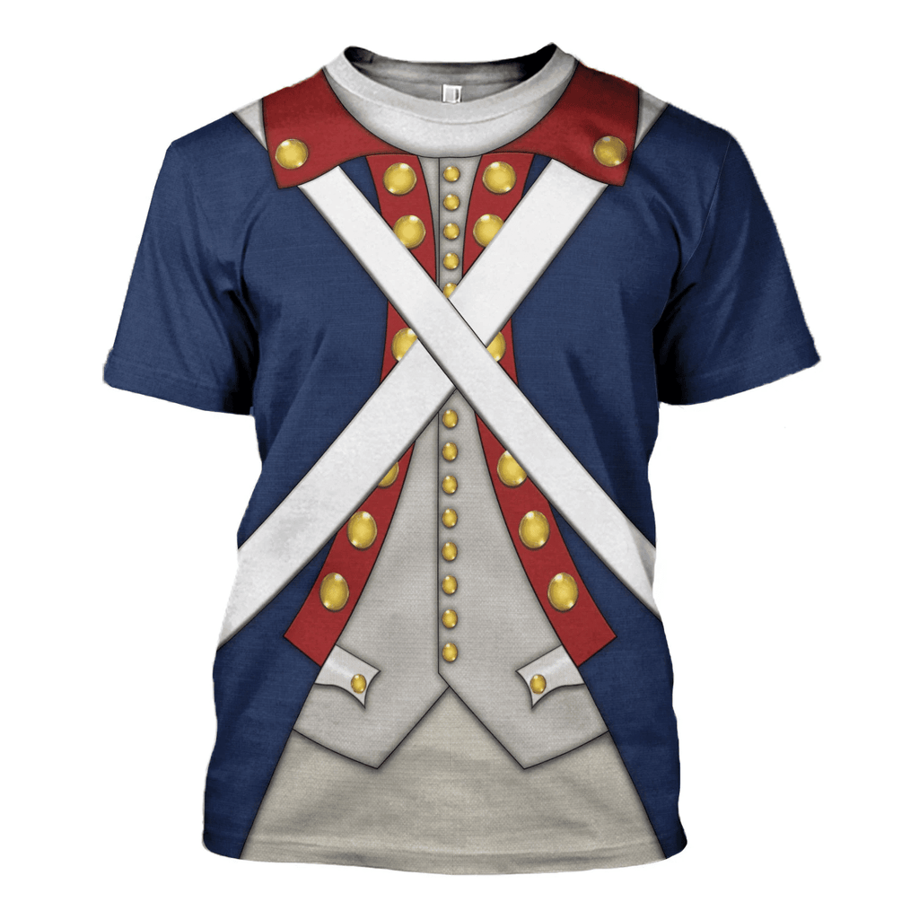  CustomsPig Patriot Soldier in American Revolution Costume Hoodie Sweatshirt T-Shirt Tracksuit -  CustomsPig.com