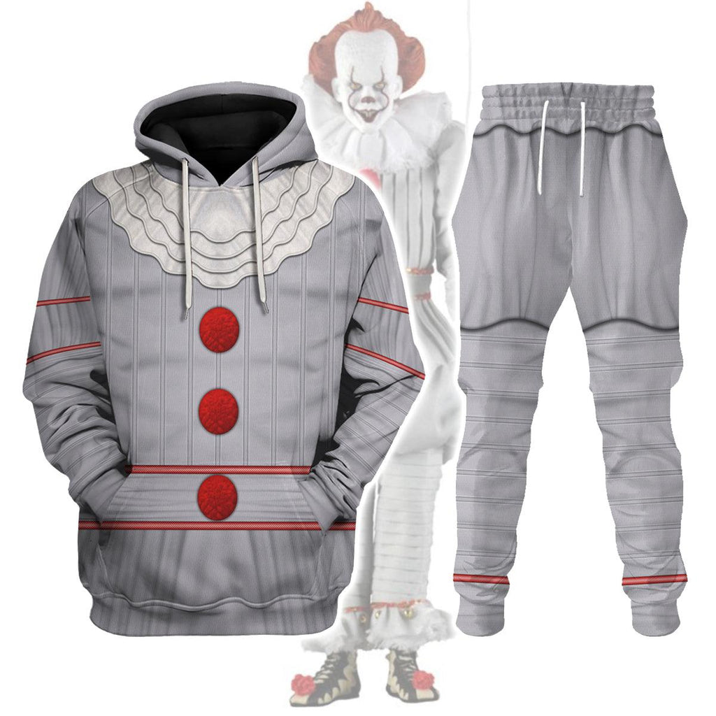 CustomsPig Pennywise Costume Hoodie Sweatshirt T-Shirt Tracksuit - CustomsPig.com