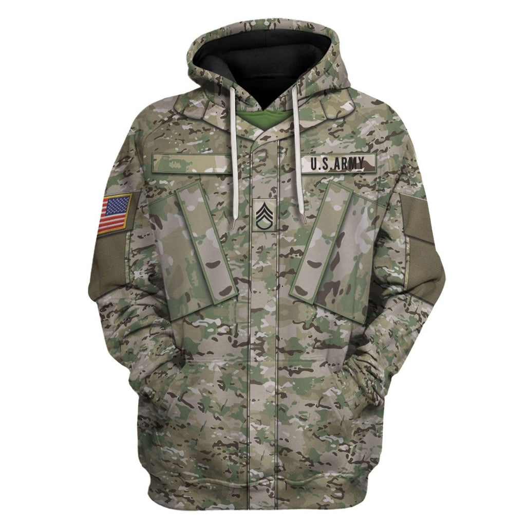  CustomsPig Personalize Name Badge US Army Combat Uniform Operational Camouflage Pattern (OCP) Costume Hoodie Sweatshirt T-Shirt Tracksuit -  CustomsPig.com