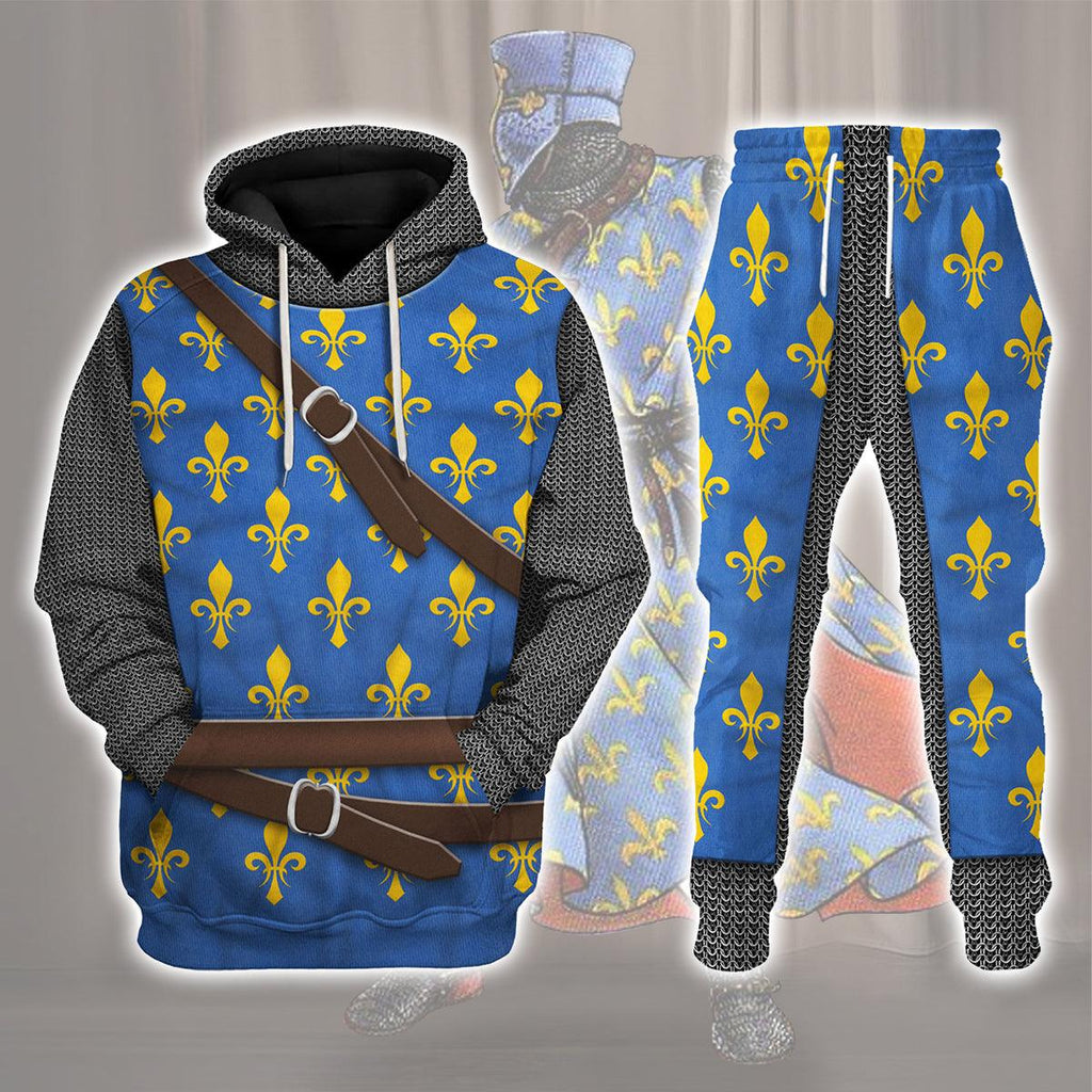 CustomsPig Philip II Augustus Knight Costume Hoodie Sweatshirt T-Shirt Tracksuit - CustomsPig.com