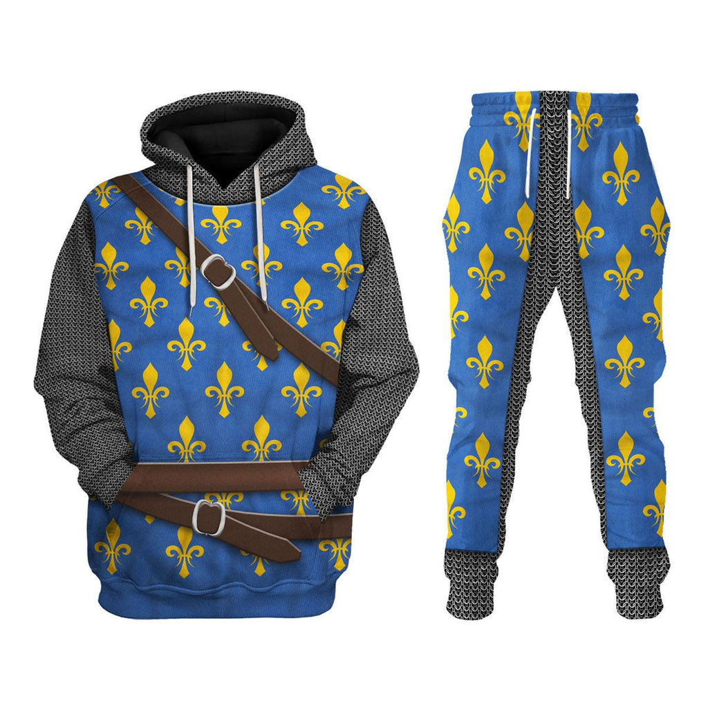 CustomsPig Philip II Augustus Knight Costume Hoodie Sweatshirt T-Shirt Tracksuit - CustomsPig.com