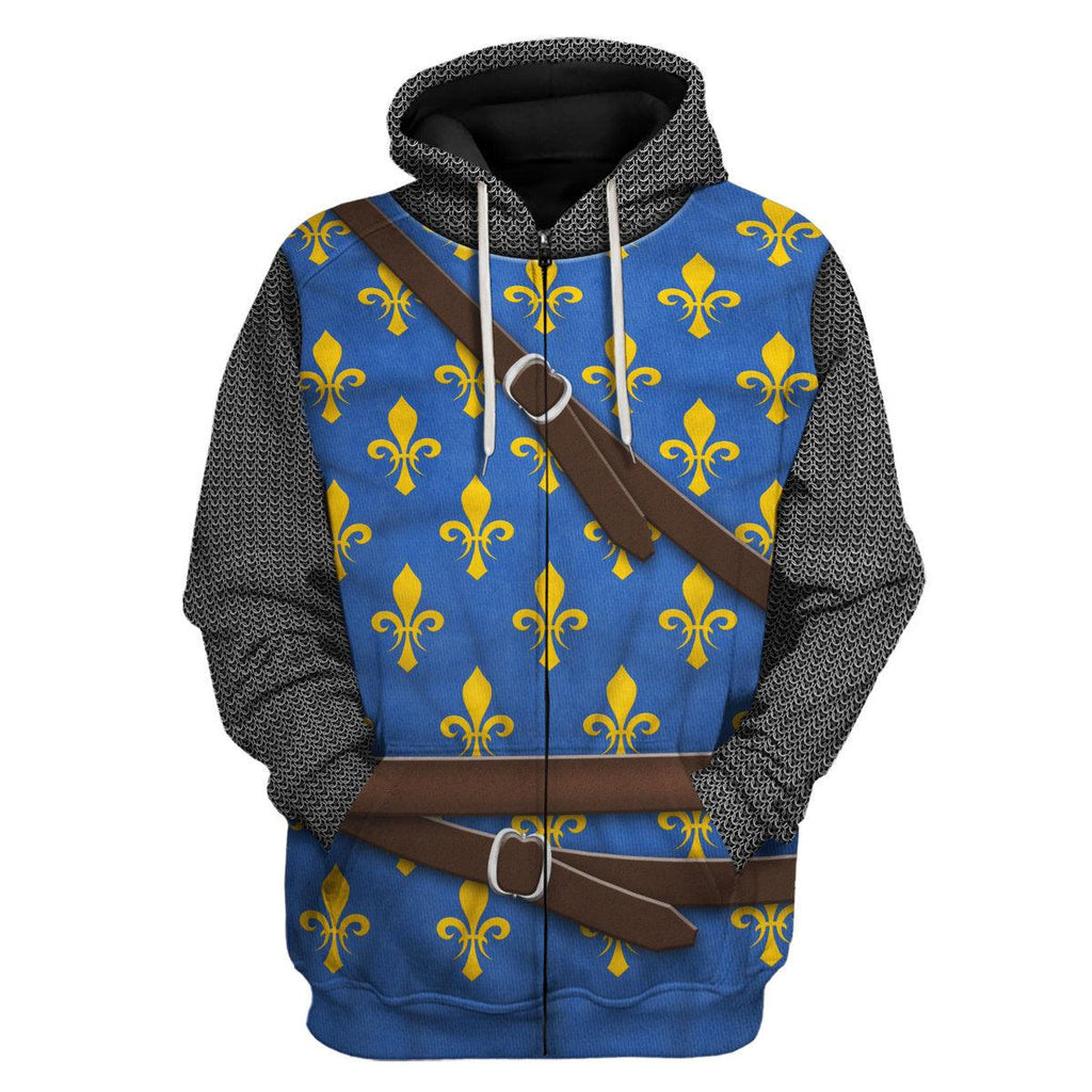 CustomsPig Philip II Augustus Knight Costume Hoodie Sweatshirt T-Shirt Tracksuit - CustomsPig.com