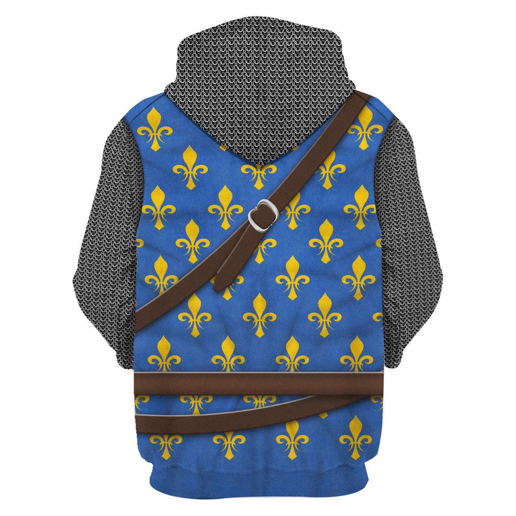 CustomsPig Philip II Augustus Knight Costume Hoodie Sweatshirt T-Shirt Tracksuit - CustomsPig.com