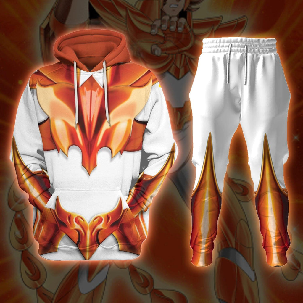 CustomsPig Phoenix Ikki Saint Seiya Costume Hoodie Sweatshirt T-Shirt Tracksuit - DucG