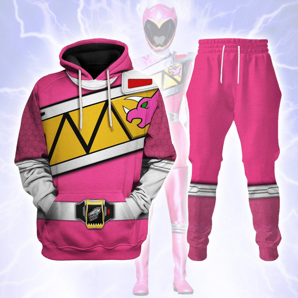  CustomsPig Pink Power Rangers Dino Charge Hoodies Sweatshirt T-shirt Hawaiian Tracksuit -  CustomsPig.com