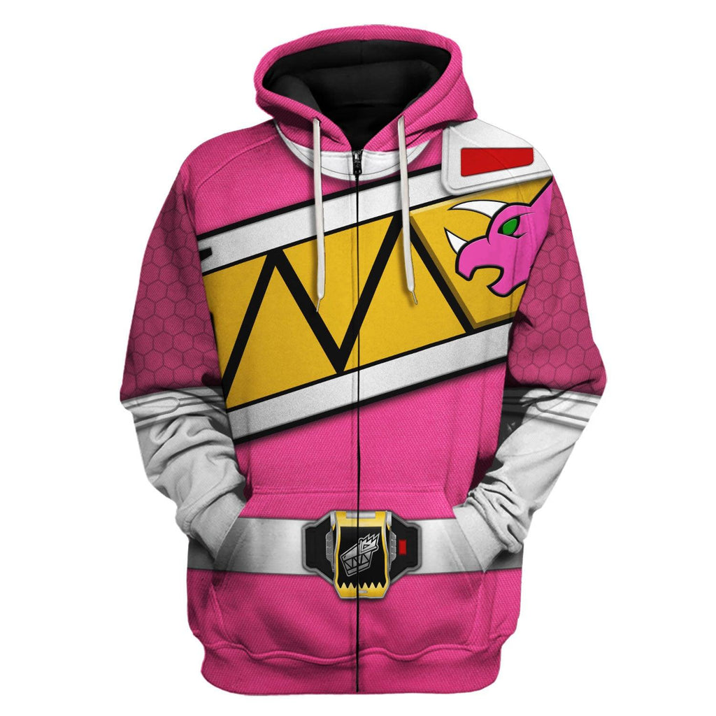  CustomsPig Pink Power Rangers Dino Charge Hoodies Sweatshirt T-shirt Hawaiian Tracksuit -  CustomsPig.com