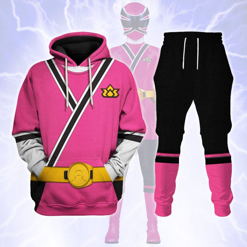 CustomsPig Pink Power Rangers Samurai Hoodies Sweatshirt T-shirt Hawaiian Tracksuit - DucG