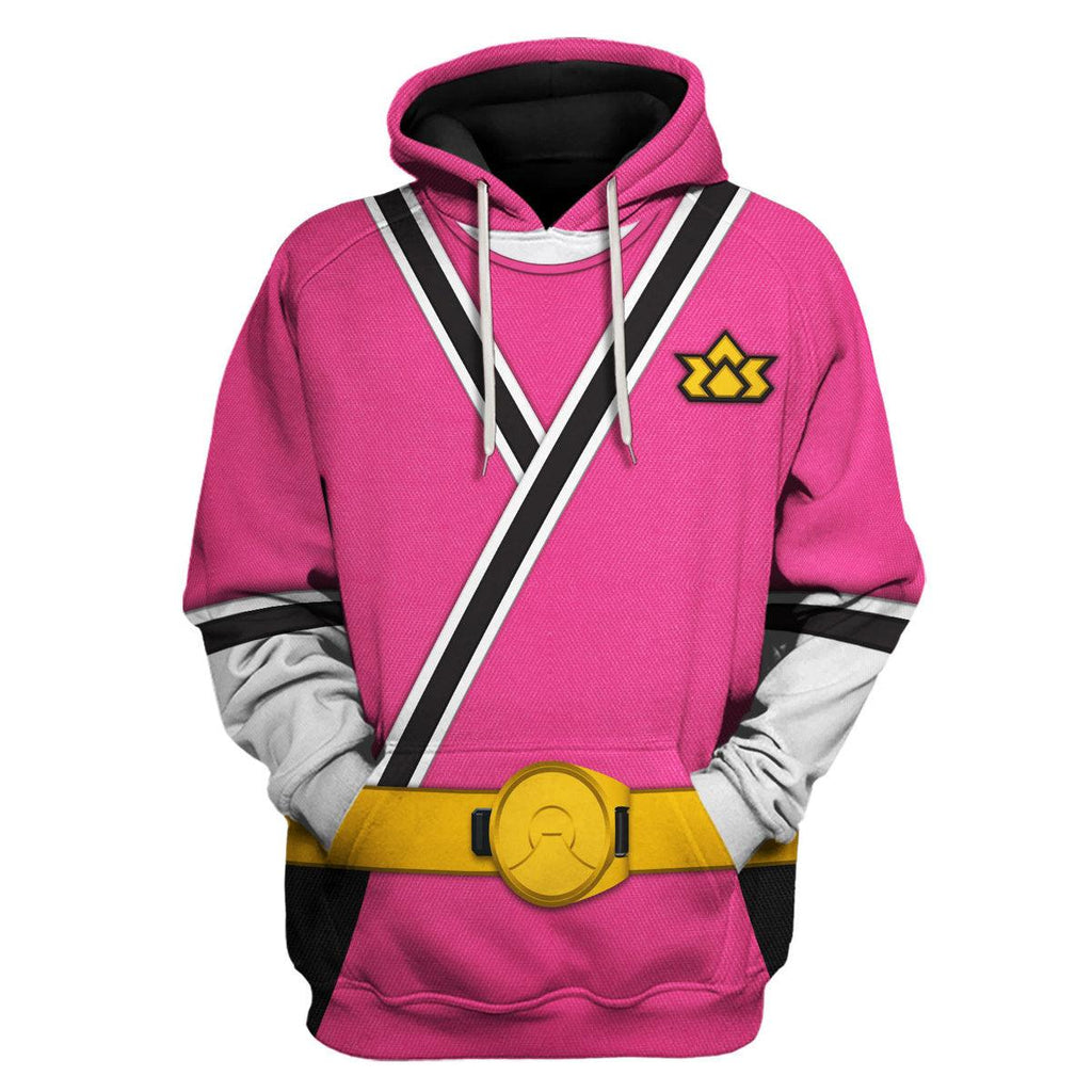 CustomsPig Pink Power Rangers Samurai Hoodies Sweatshirt T-shirt Hawaiian Tracksuit - DucG