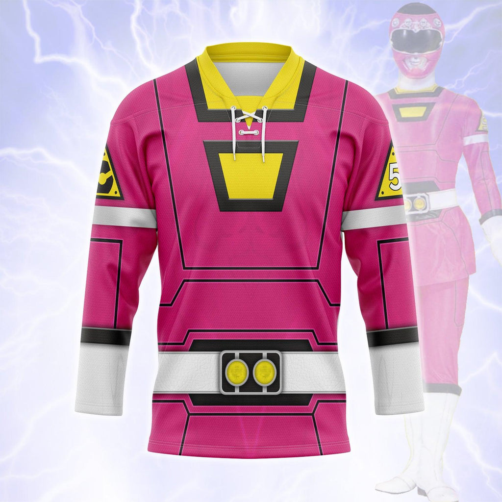  CustomsPig Pink Power Rangers Turbo Hockey Jersey -  CustomsPig.com