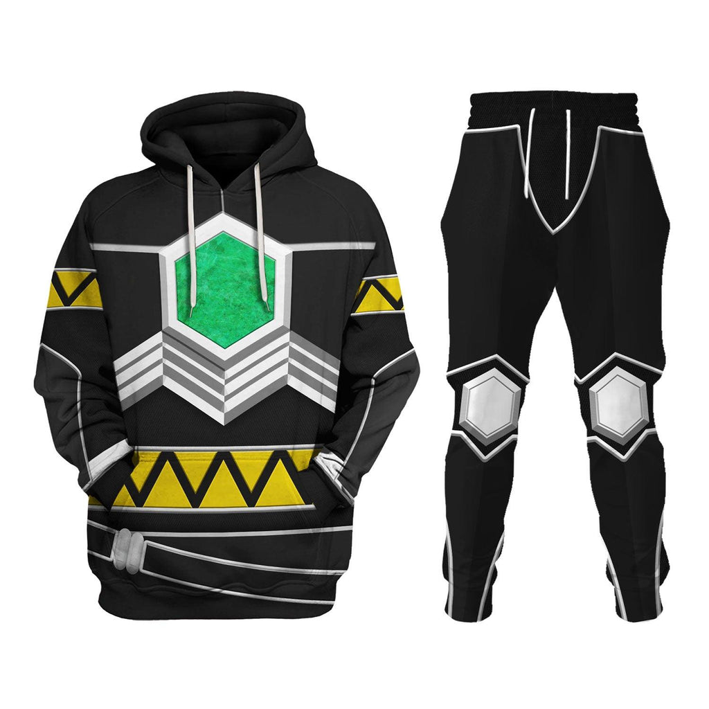 CustomsPig Power Rangers Lost Galaxy Black Costume Hoodie Sweatshirt T-Shirt Tracksuit - CustomsPig.com