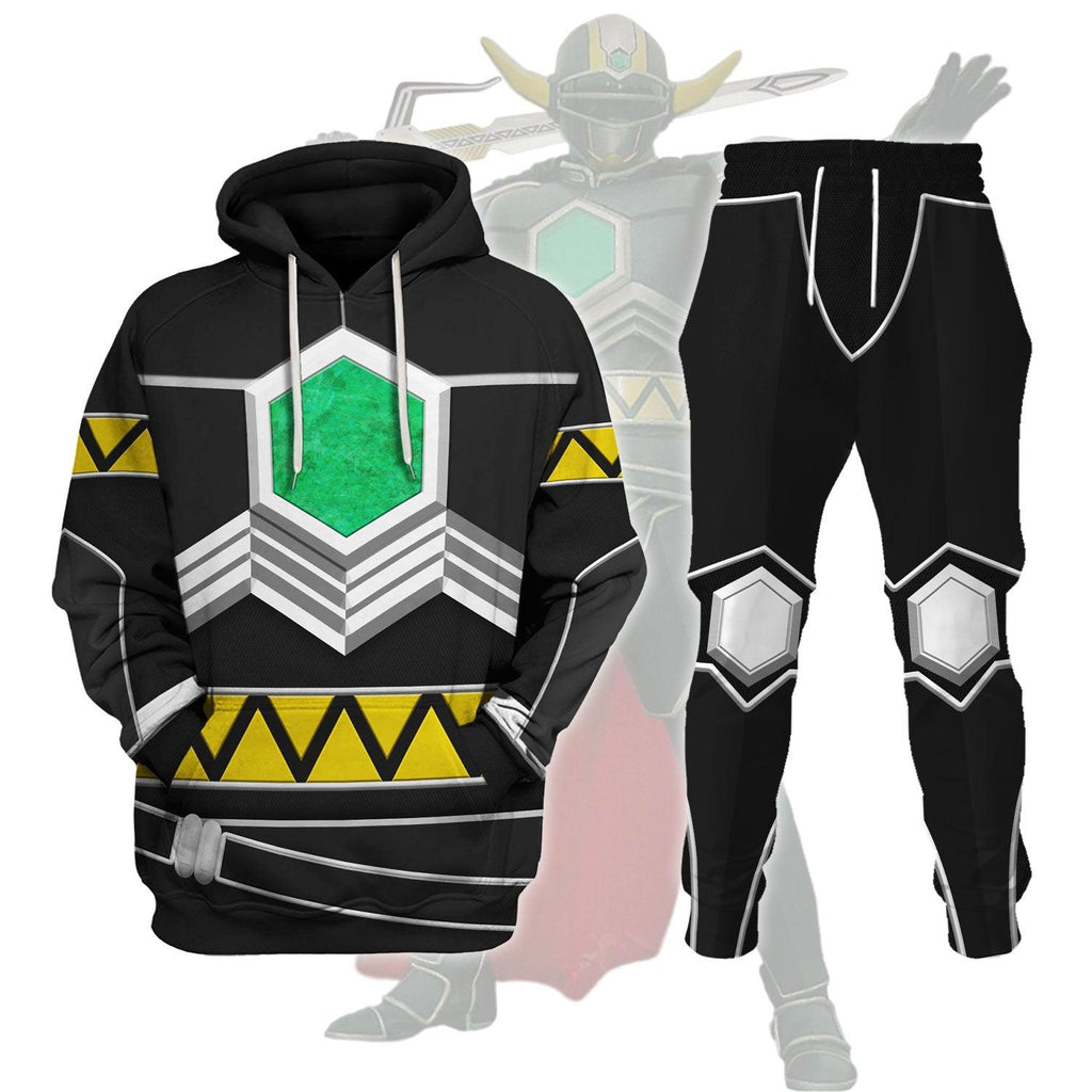 CustomsPig Power Rangers Lost Galaxy Black Costume Hoodie Sweatshirt T-Shirt Tracksuit - CustomsPig.com