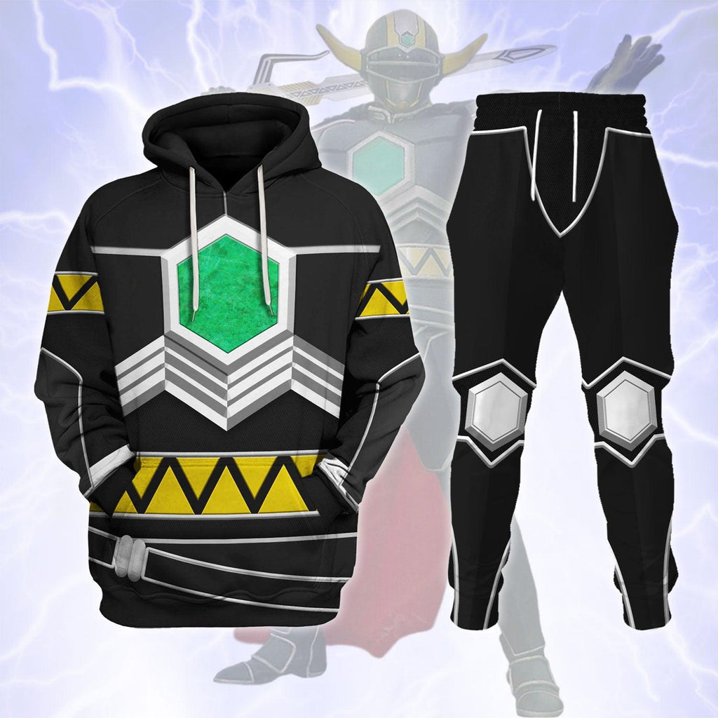 CustomsPig Power Rangers Lost Galaxy Black Costume Hoodie Sweatshirt T-Shirt Tracksuit - CustomsPig.com